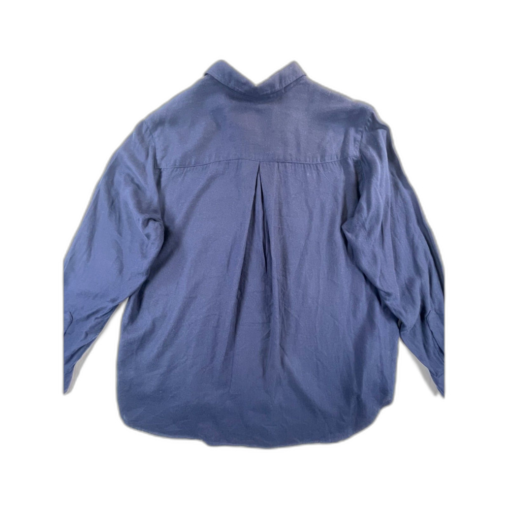 Grayson The Hero Navy Blue Button Down Shirt 05 XL 100% Lyocell Solid Pocket - Picture 4 of 12